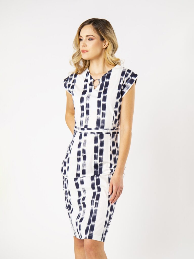 Quiosque Rochie '4JK009'  bleumarin / alb amestacat preţ