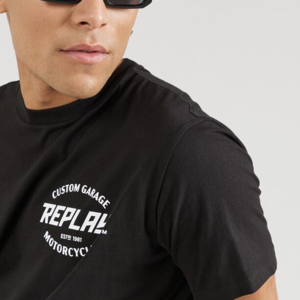 Preţ REPLAY Tricou  negru / alb