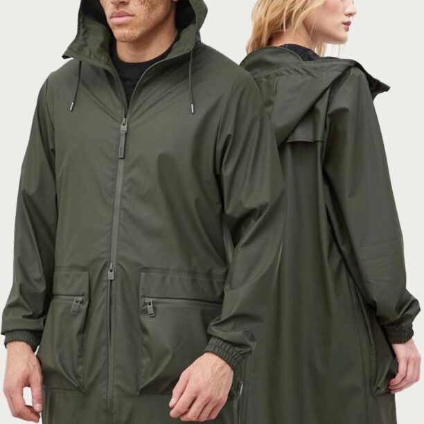 Rains geaca 19850 Jackets culoarea verde