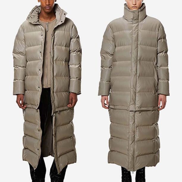 Rains geacă Extra Long Puffer Coat culoarea maro