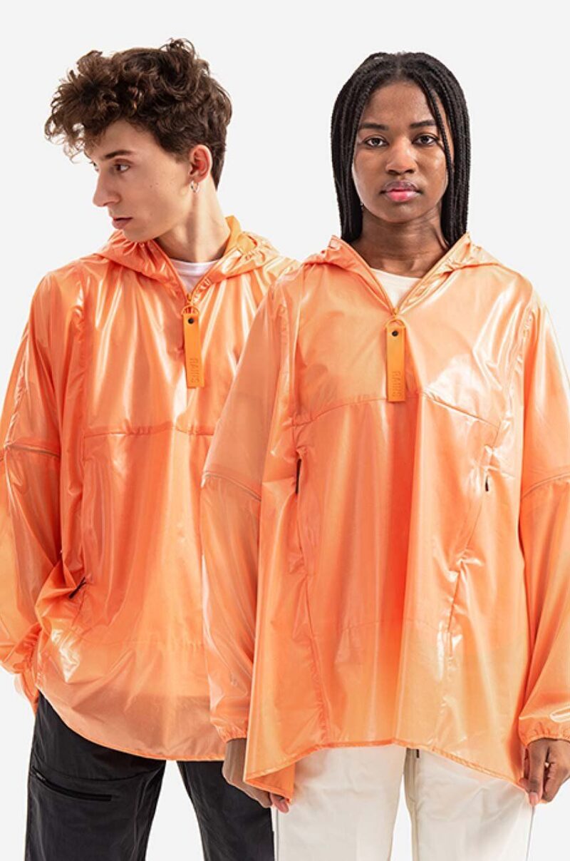 Rains geacă de ploaie Ultralight Anorak culoarea portocaliu