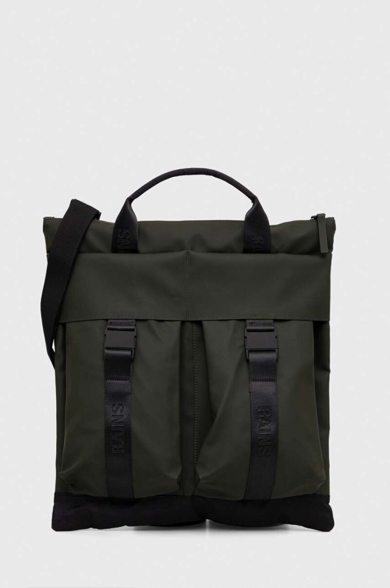 Rains geanta 14360 Tote Bags culoarea verde