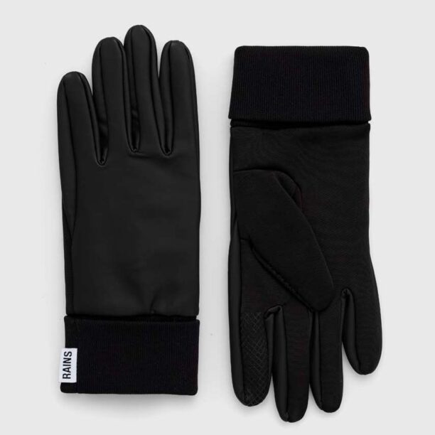 Rains manusi 16720 Gloves culoarea negru