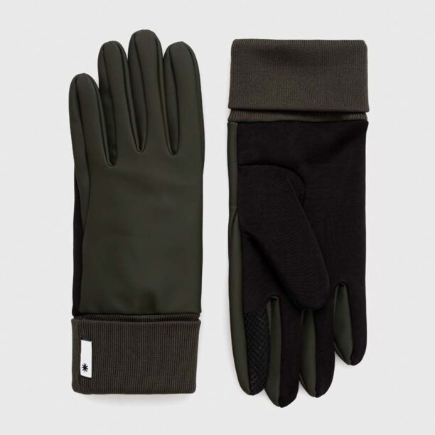 Rains manusi 16720 Gloves culoarea verde