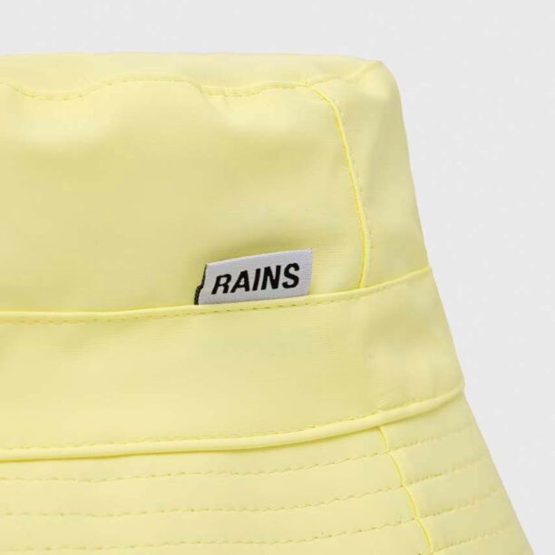 Rains palarie 20010 Bucket Hat culoarea galben preţ