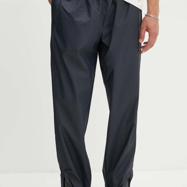 Rains pantaloni culoarea bleumarin