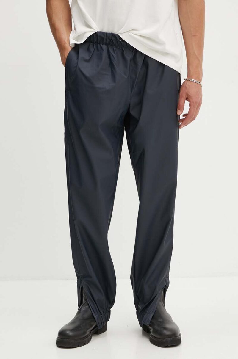 Rains pantaloni culoarea bleumarin