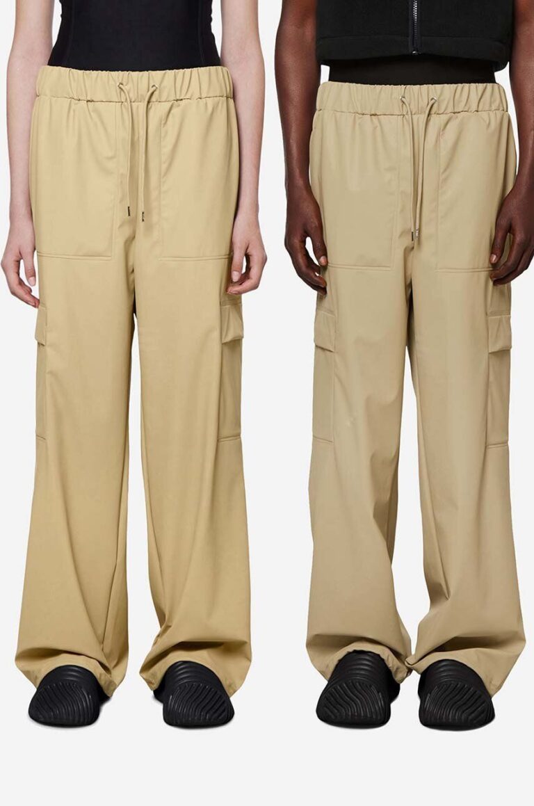 Rains pantaloni impermeabili 18990 SAND culoarea bej