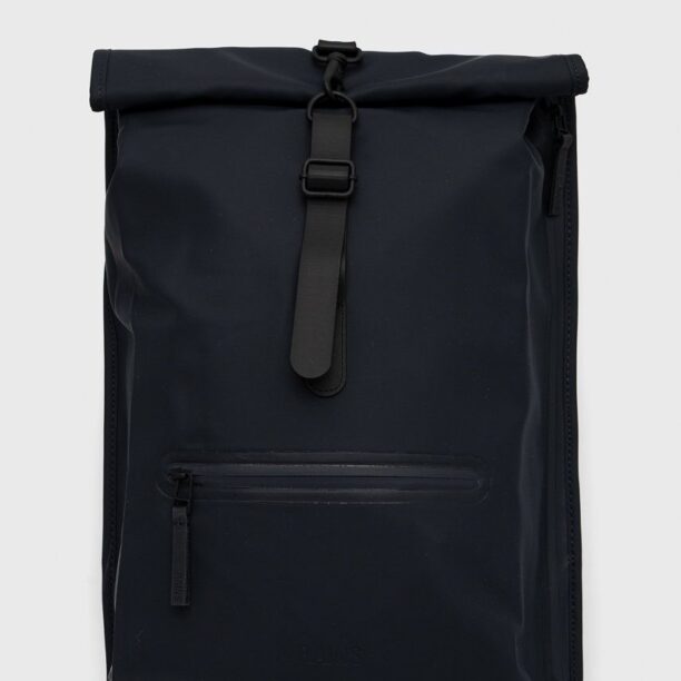 Rains rucsac 13160 Rolltop Rucksack culoarea bleumarin