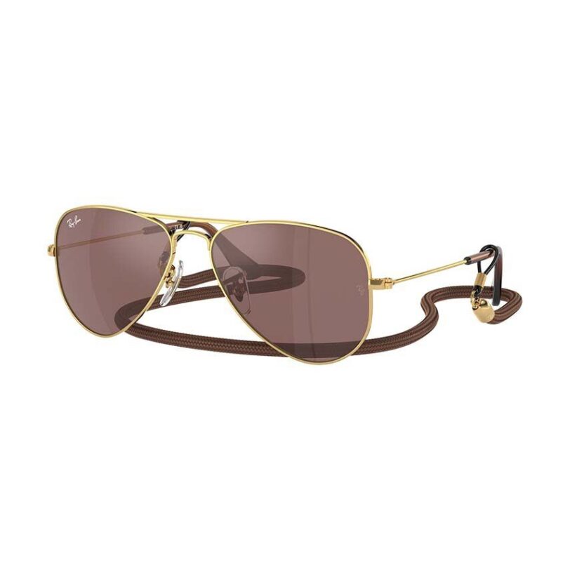 Ray-Ban ochelari de soare copii JUNIOR AVIATOR culoarea maro