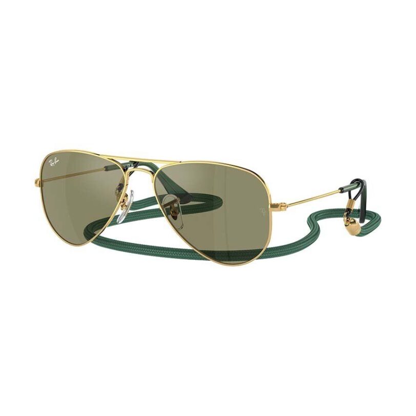 Ray-Ban ochelari de soare copii JUNIOR AVIATOR culoarea verde