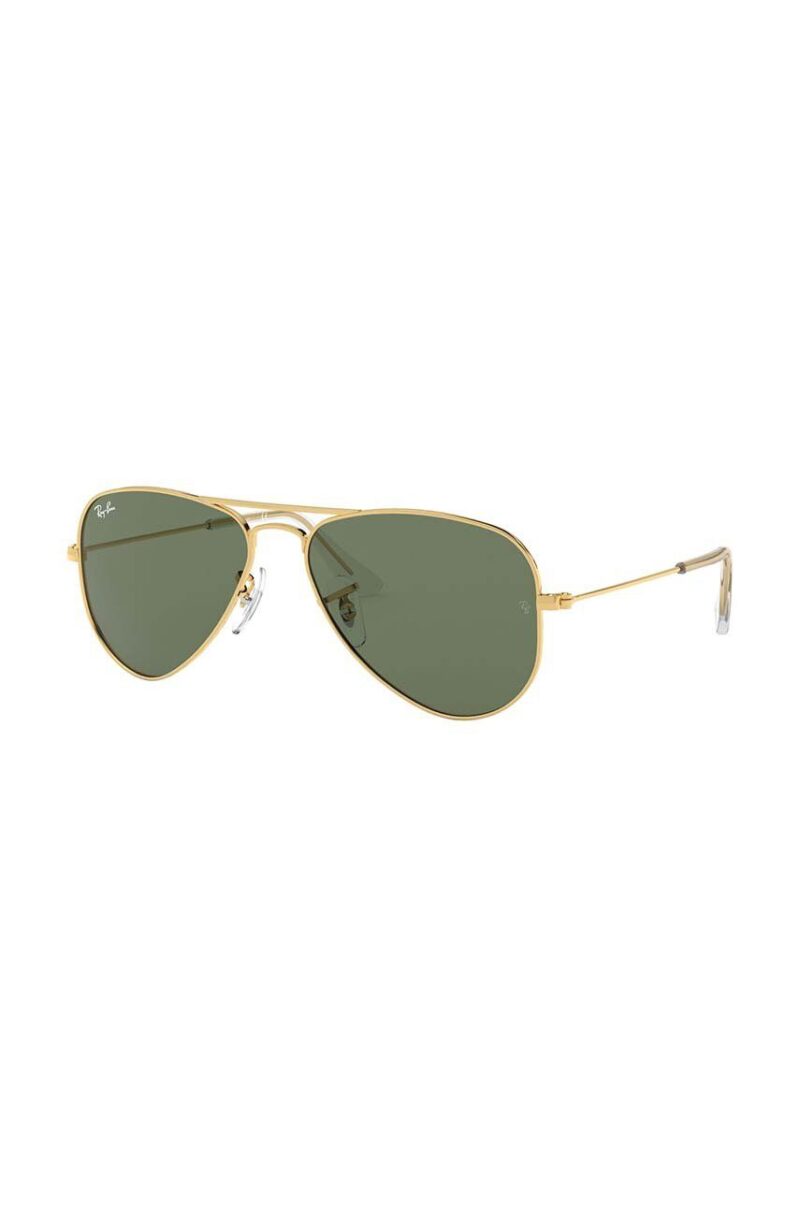 Ray-Ban ochelari de soare copii Junior Aviator culoarea verde