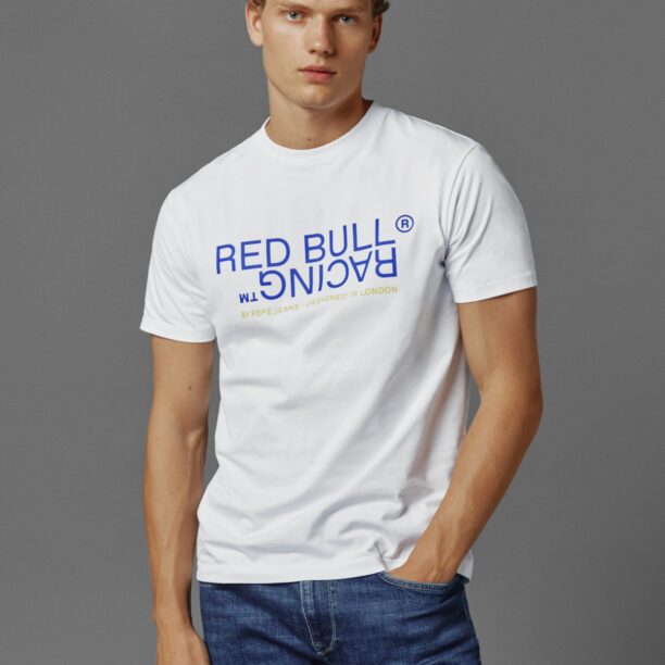 Red Bull Racing x Pepe Jeans Tricou  albastru închis / galben lămâie / alb preţ