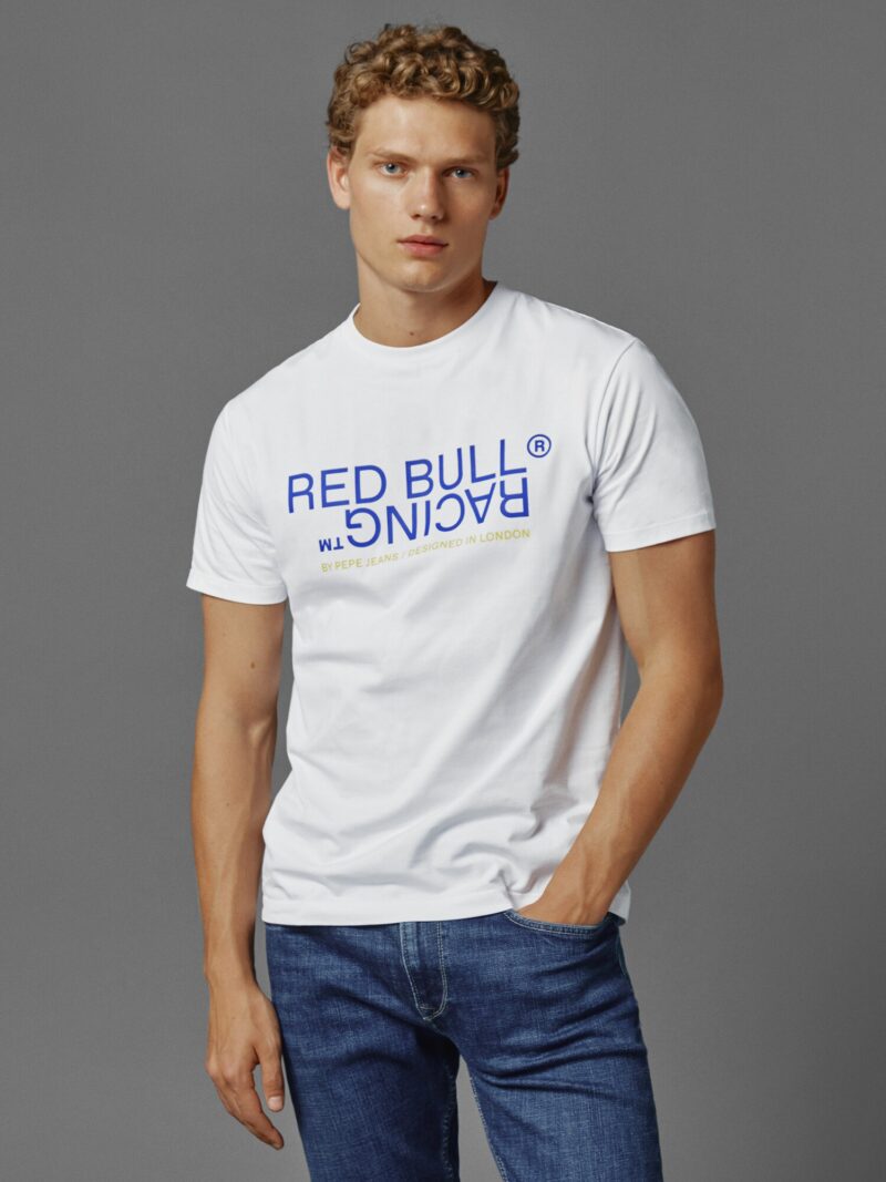 Red Bull Racing x Pepe Jeans Tricou  albastru închis / galben lămâie / alb preţ