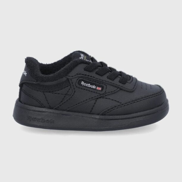 Reebok Classic încălțăminte din piele pentru copii Club C FZ2096 culoarea negru