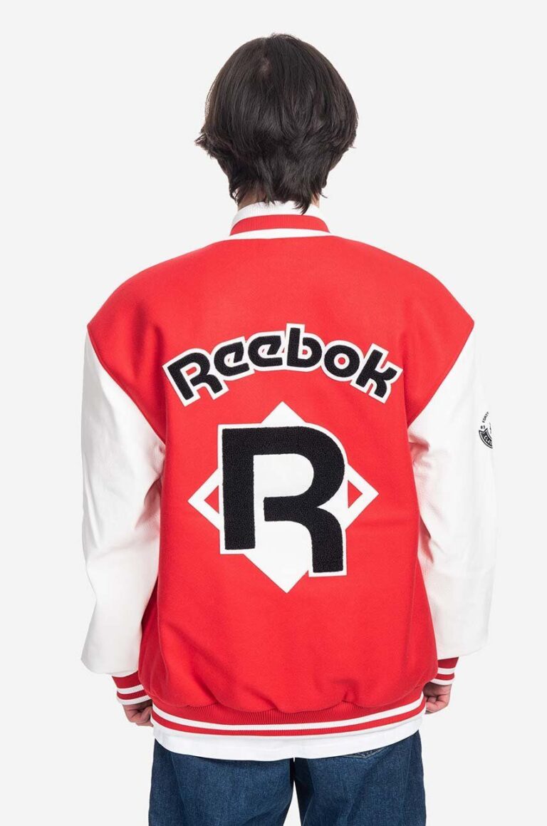 Reebok Classic jachetă bomber din amestec de lână Res V Jacket culoarea roșu HS5794-red preţ