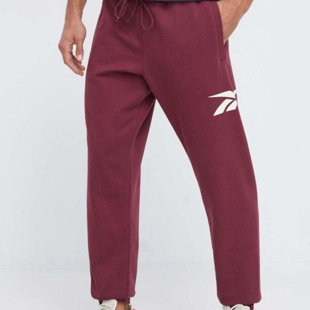 Reebok Classic pantaloni de trening culoarea bordo