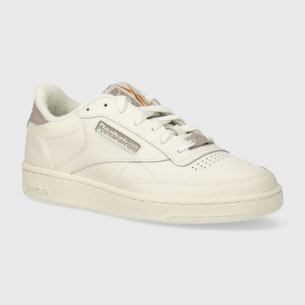 Reebok Classic sneakers din piele Club C 85 culoarea bej