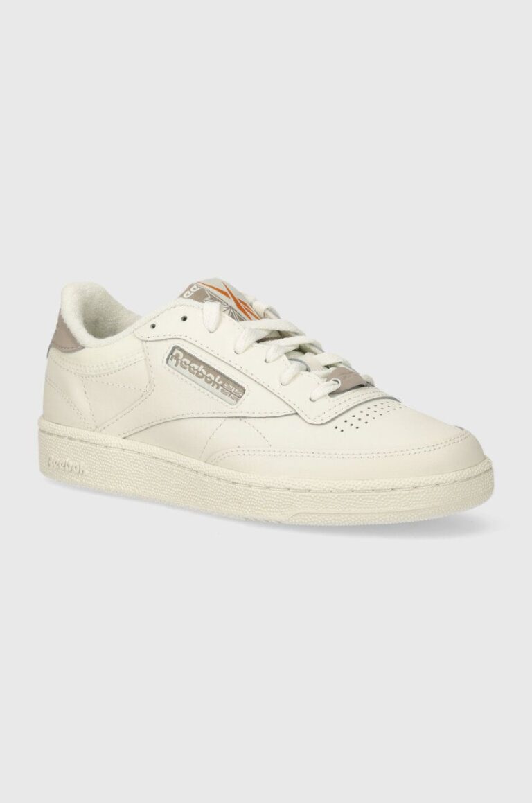 Reebok Classic sneakers din piele Club C 85 culoarea bej