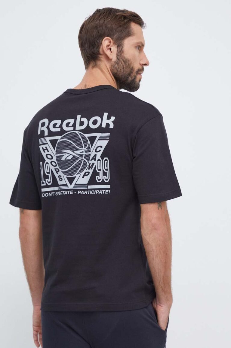 Reebok Classic tricou din bumbac Basketball culoarea negru