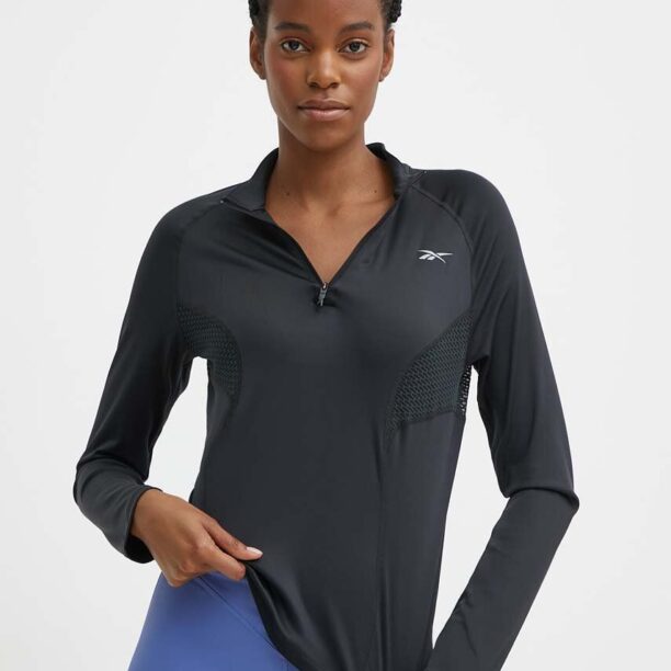 Reebok hanorac de jogging culoarea negru