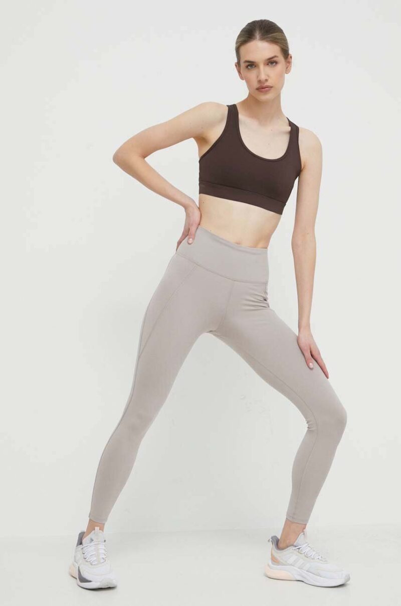 Reebok leggins de antrenament LUX COLLECTION culoarea gri