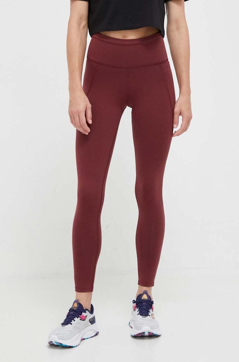 Reebok leggins de antrenament Lux culoarea bordo