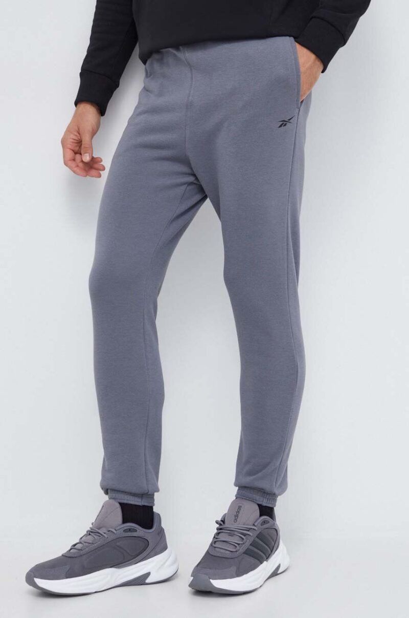 Reebok pantaloni de trening culoarea gri