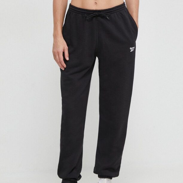 Reebok pantaloni de trening culoarea negru