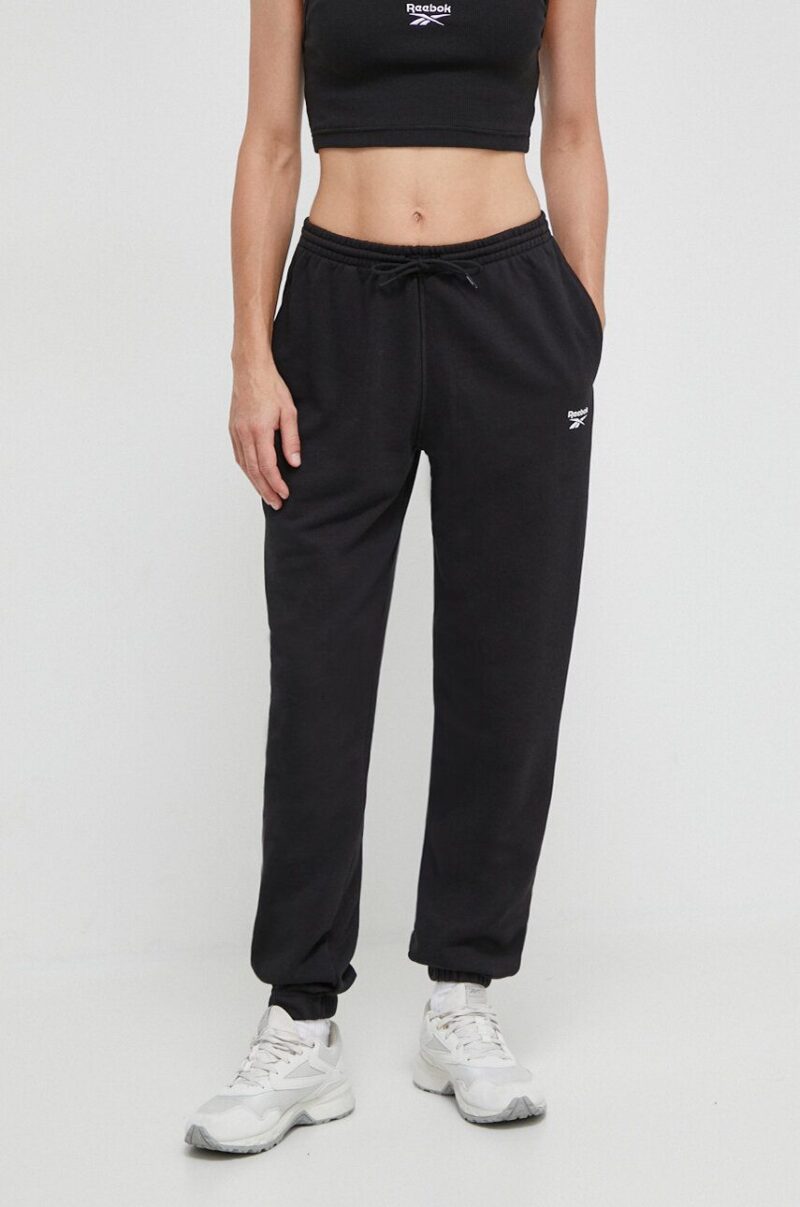 Reebok pantaloni de trening culoarea negru