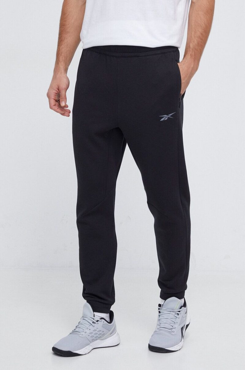 Reebok pantaloni de trening culoarea negru