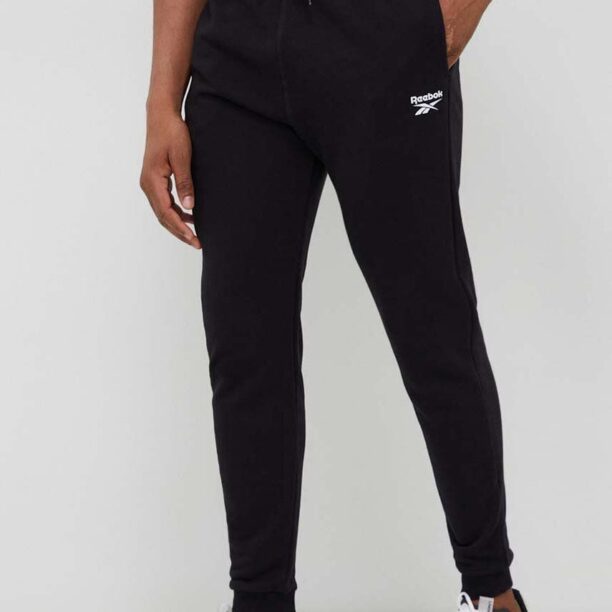 Reebok pantaloni de trening culoarea negru