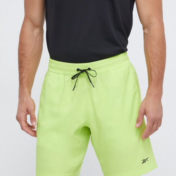 Reebok pantaloni scurți de antrenament Workout Ready culoarea verde