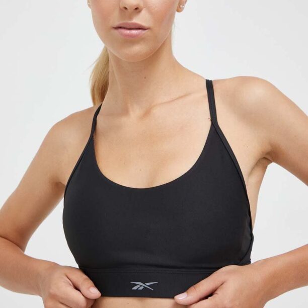 Reebok sutien sport Lux culoarea negru