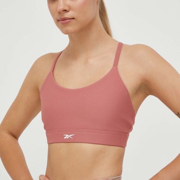 Reebok sutien yoga culoarea portocaliu