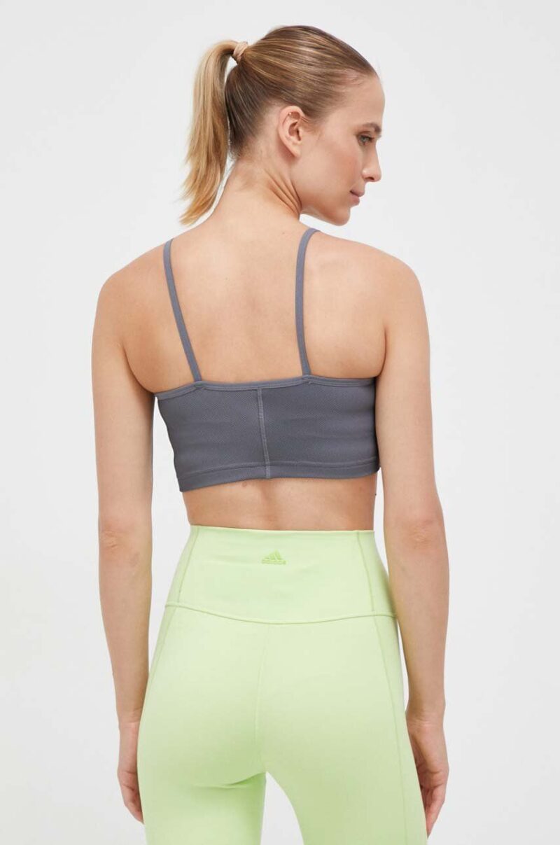 Reebok top de yoga culoarea gri preţ