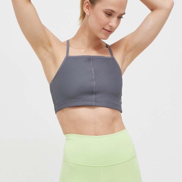 Reebok top de yoga culoarea gri