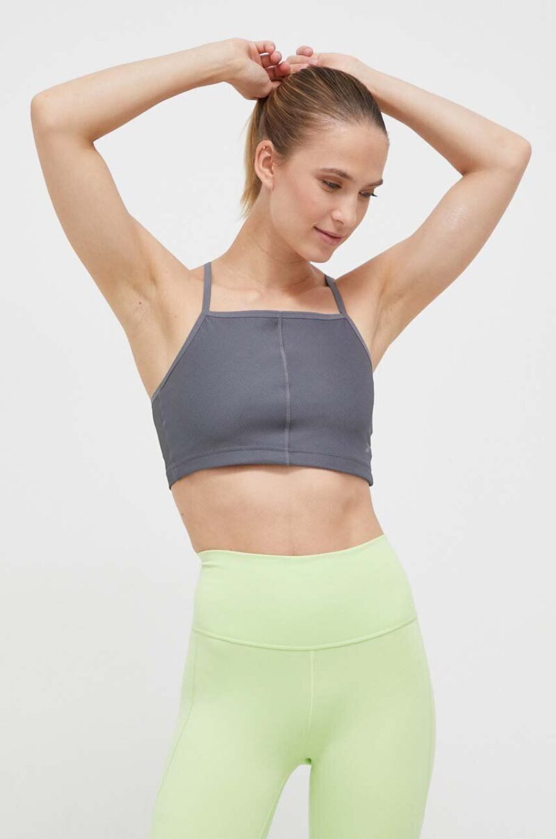 Reebok top de yoga culoarea gri