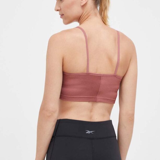 Reebok top de yoga culoarea roz preţ