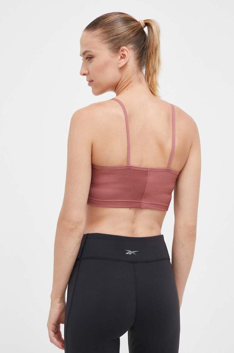 Reebok top de yoga culoarea roz preţ