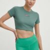 Reebok tricou de antrenament Lux Bold culoarea verde