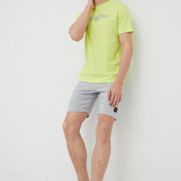 RefrigiWear tricou din bumbac culoarea verde