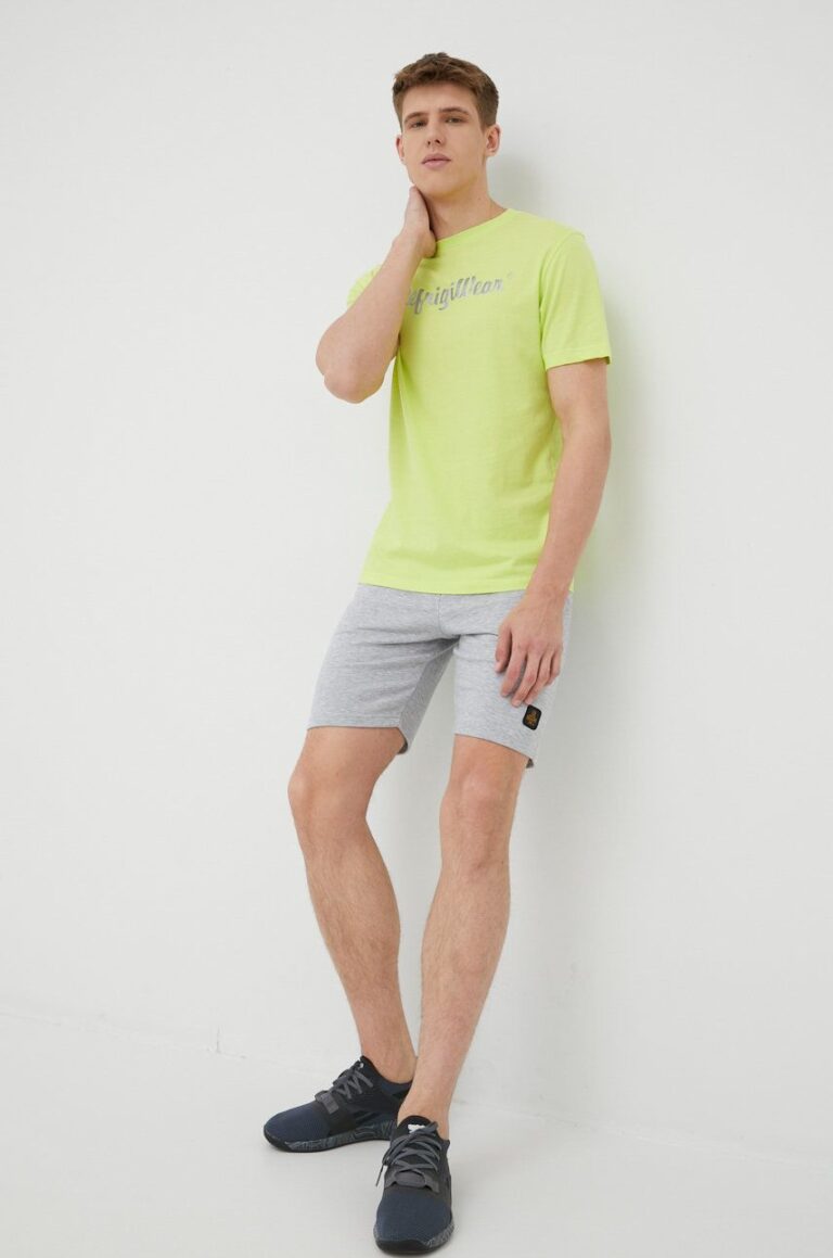 RefrigiWear tricou din bumbac culoarea verde