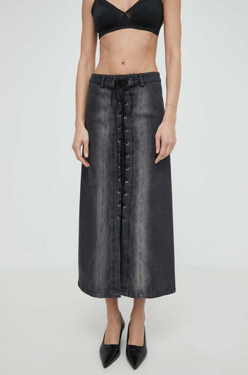 Résumé fusta jeans AntoniaRS Skirt culoarea negru