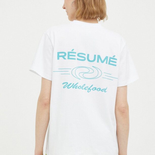 Résumé tricou din bumbac culoarea alb preţ