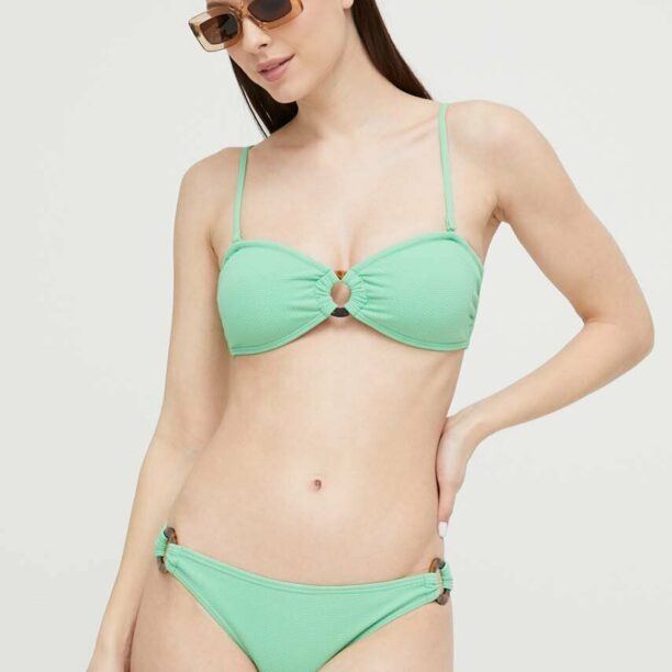 Roxy costum de baie din două piese culoarea verde