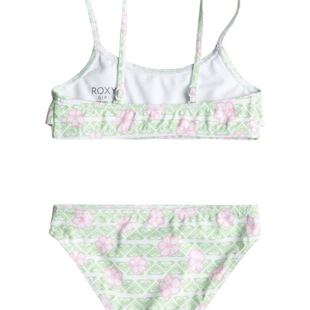 Roxy costum de baie pentru copii din două piese HIBILINE FLUTTE culoarea verde preţ