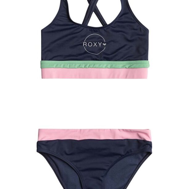 Roxy costum de baie pentru copii din două piese ILACABO ACTIVE culoarea albastru marin