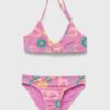 Roxy costum de baie pentru copii din două piese culoarea roz