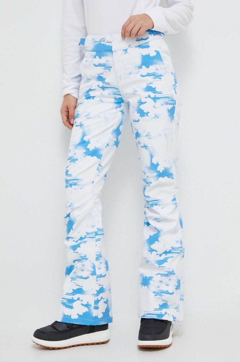 Roxy pantaloni x Chloe Kim culoarea alb